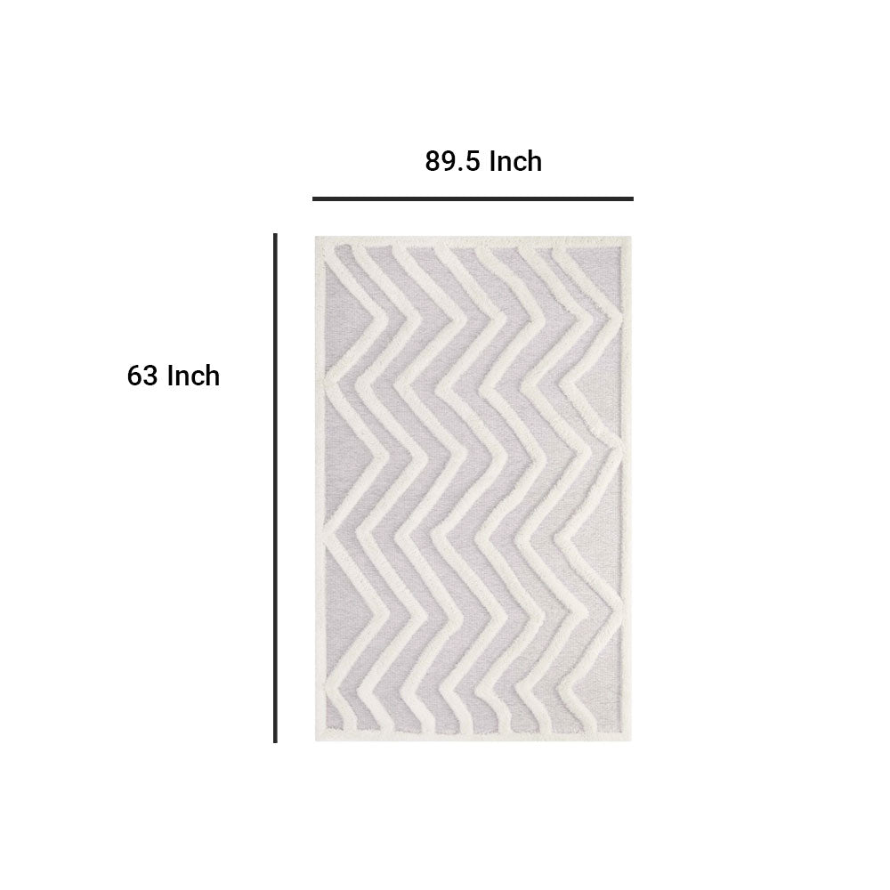 Whimsical Pathway Abstract Chevron Shag Area Rug