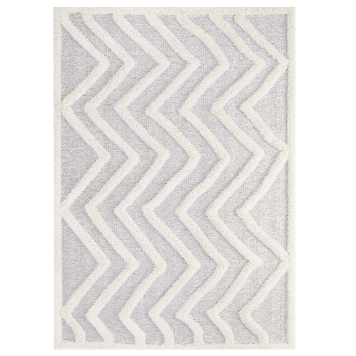 Whimsical Pathway Abstract Chevron Shag Area Rug