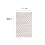 Whimsical Pathway Abstract Chevron Shag Area Rug