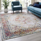 Success Merritt Transitional Distressed Floral Persian Medallion Area Rug