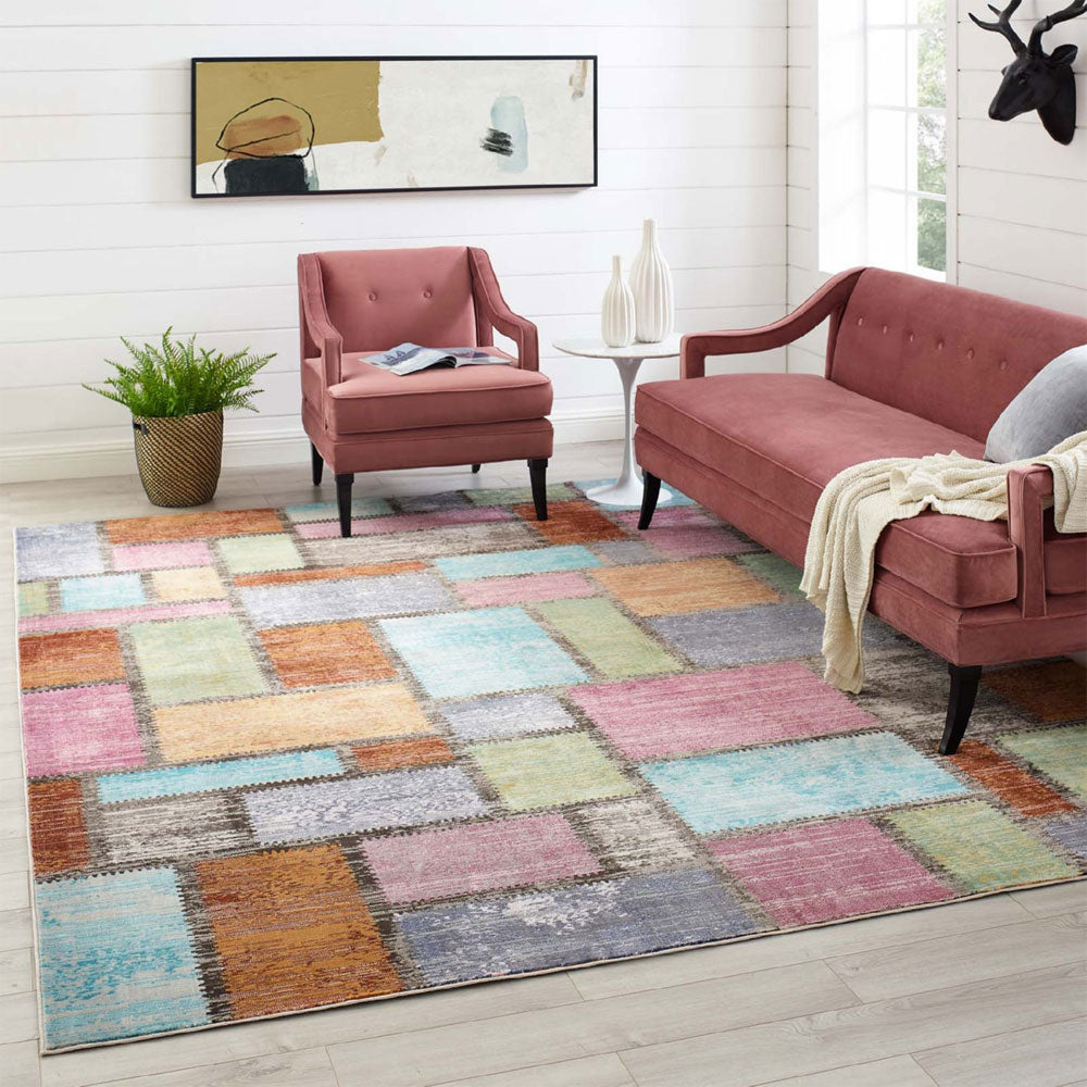 Success Nyssa Abstract Geometric Mosaic Area Rug