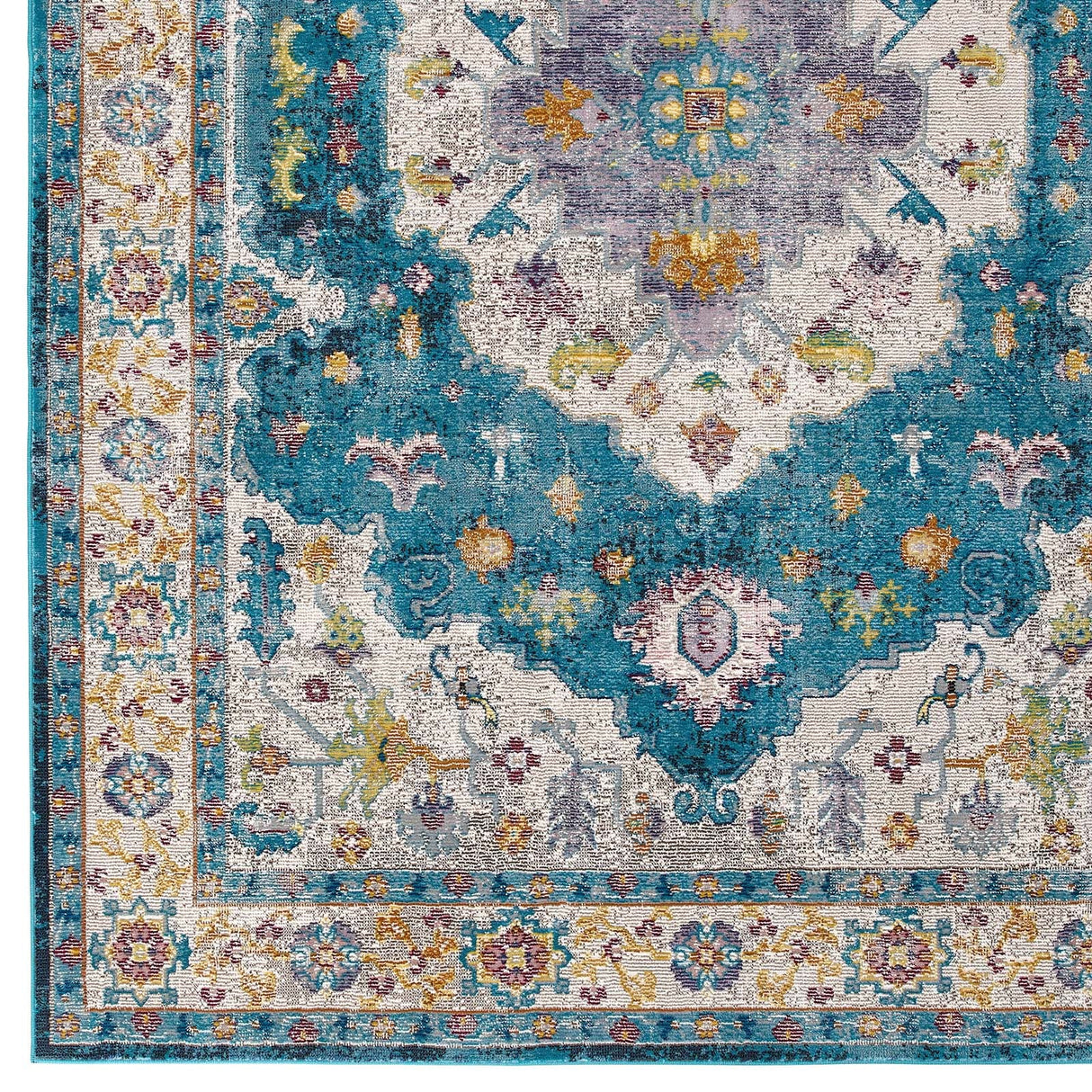 Success Anisah Distressed Floral Persian Medallion Area Rug