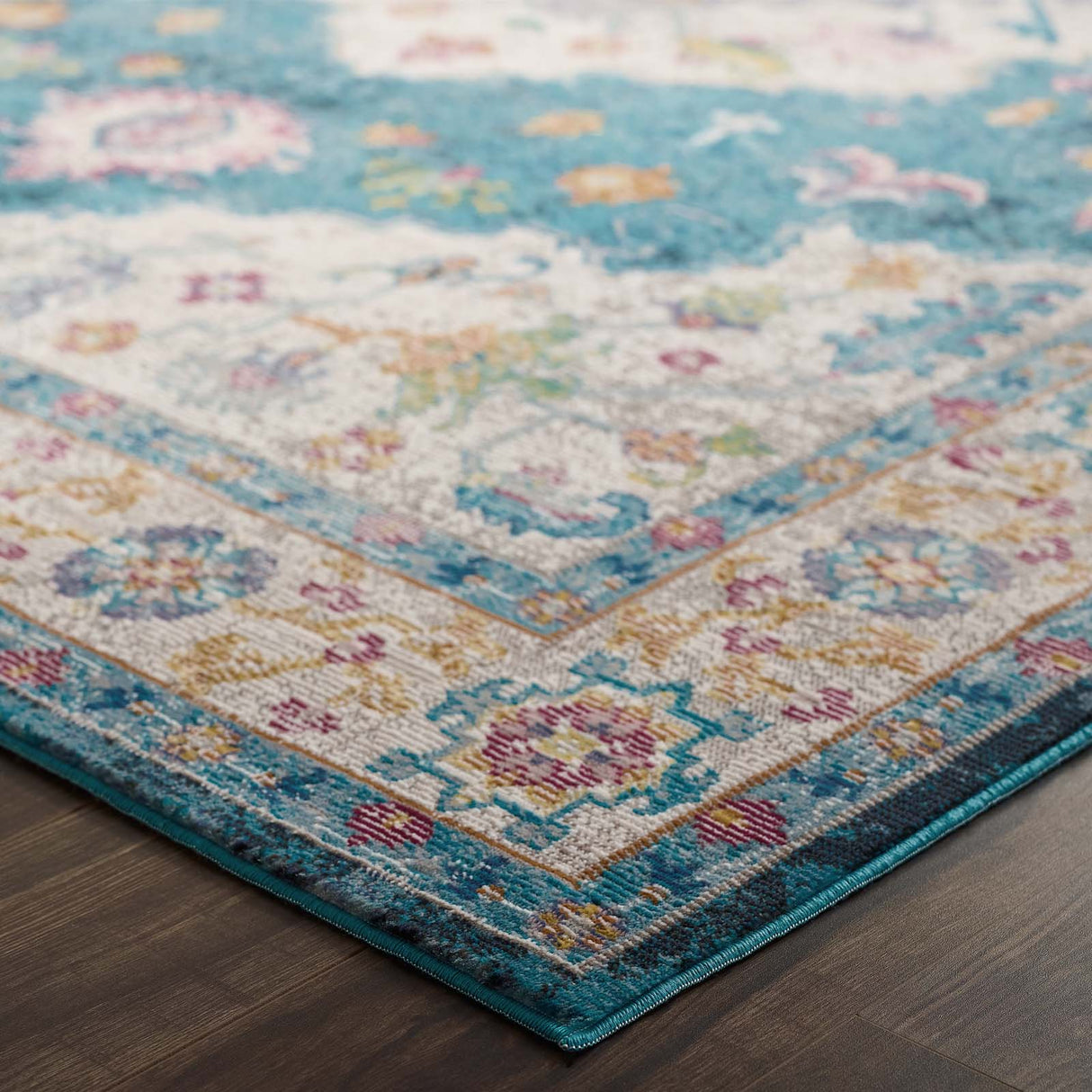 Success Anisah Distressed Floral Persian Medallion Area Rug