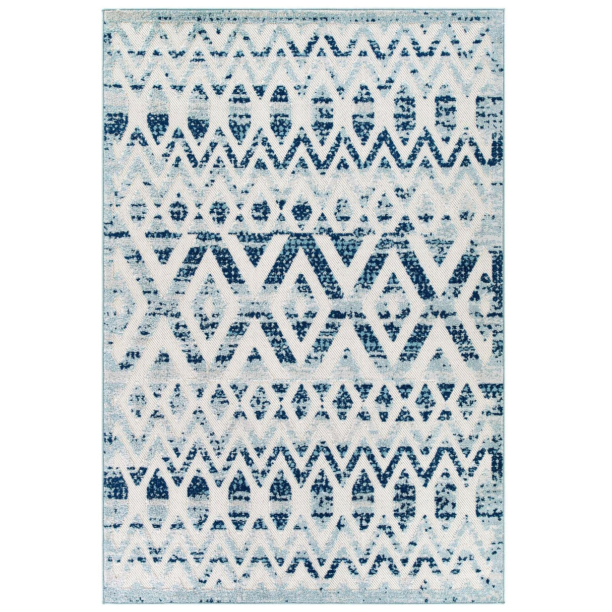 Reflect Tamako Diamond and Chevron Moroccan Trellis Indoor Outdoor Area Rug