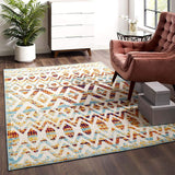 Reflect Tamako Diamond and Chevron Moroccan Trellis Indoor Outdoor Area Rug