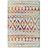 Reflect Tamako Diamond and Chevron Moroccan Trellis Indoor Outdoor Area Rug