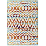 Reflect Tamako Diamond and Chevron Moroccan Trellis Indoor Outdoor Area Rug