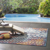 Reflect Giada Abstract Diamond Moroccan Trellis Indoor Outdoor Area Rug