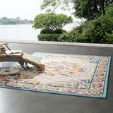 Reflect Ansel Distressed Floral Persian Medallion Indoor and Outdoor Area Rug