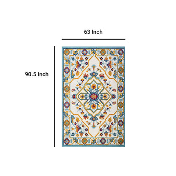 Reflect Freesia Distressed Floral Persian Medallion Indoor and Outdoor Area Rug