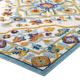 Reflect Freesia Distressed Floral Persian Medallion Indoor and Outdoor Area Rug