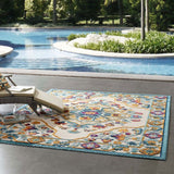 Reflect Freesia Distressed Floral Persian Medallion Indoor and Outdoor Area Rug