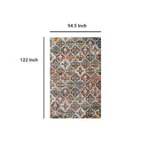 Tribute Azalea Distressed Vintage Floral Lattice Area Rug