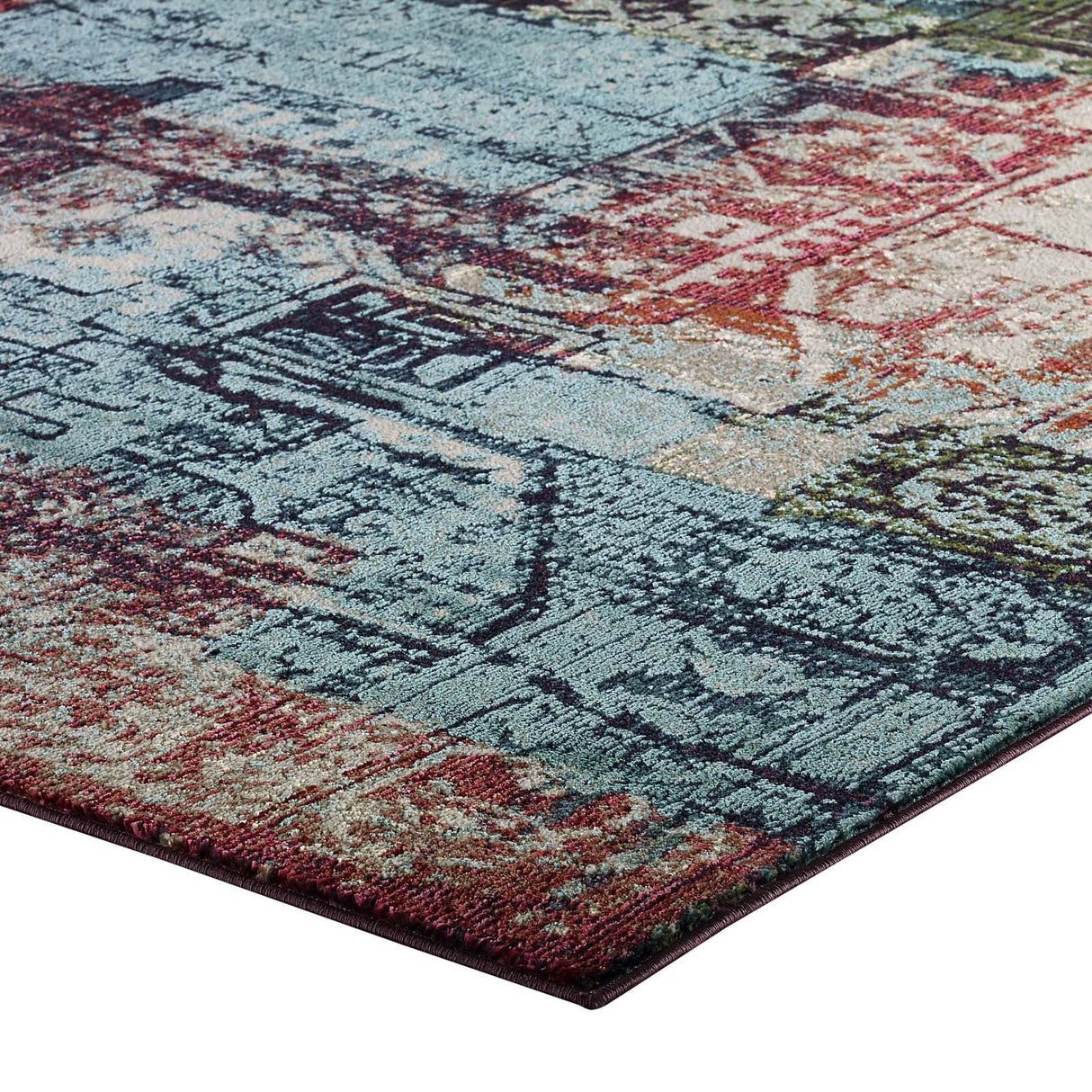 Tribute Elowen Contemporary Modern Vintage Mosaic Area Rug