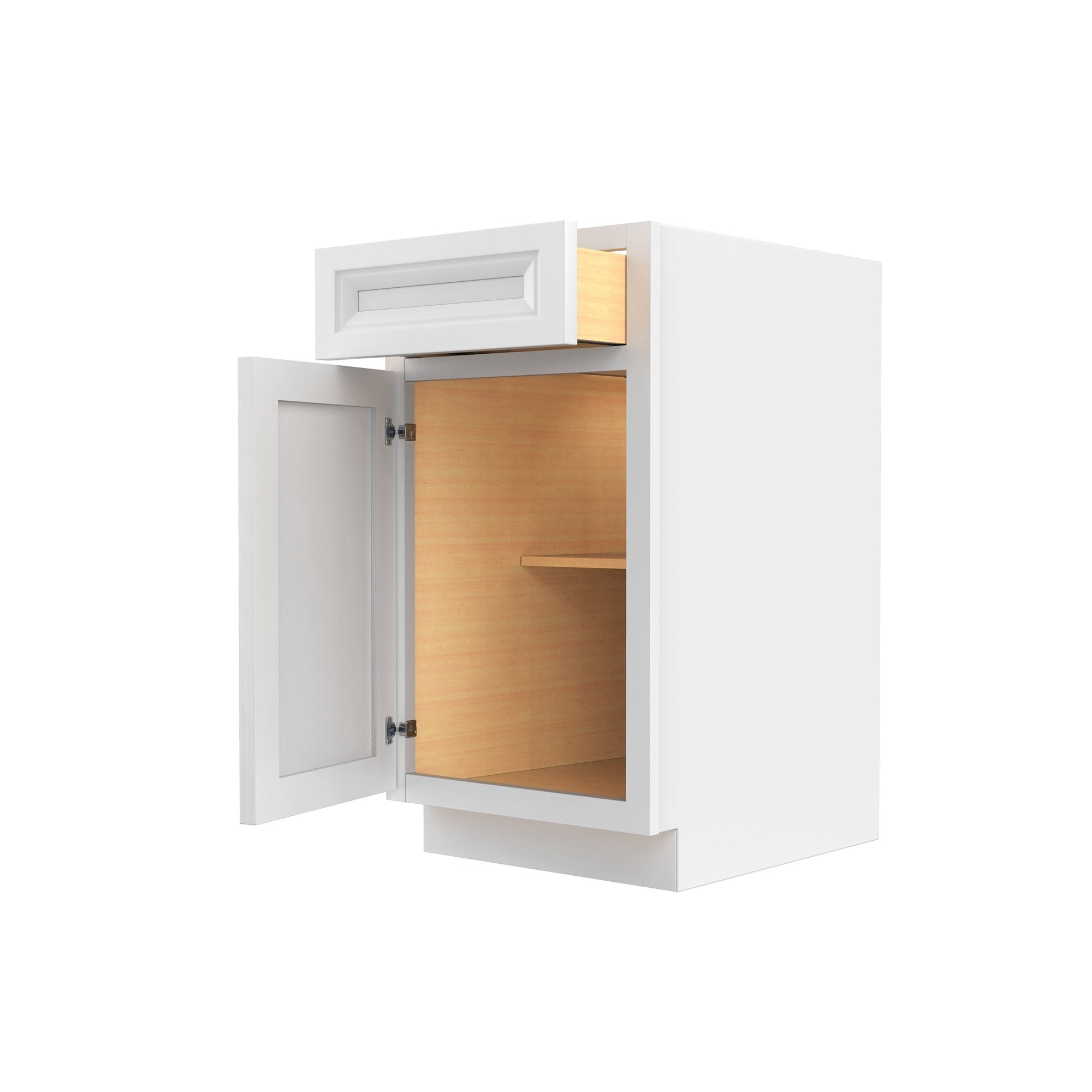RTA - Richmond White - Single Door Base Cabinet | 18"W x 34.5"H x 24"D