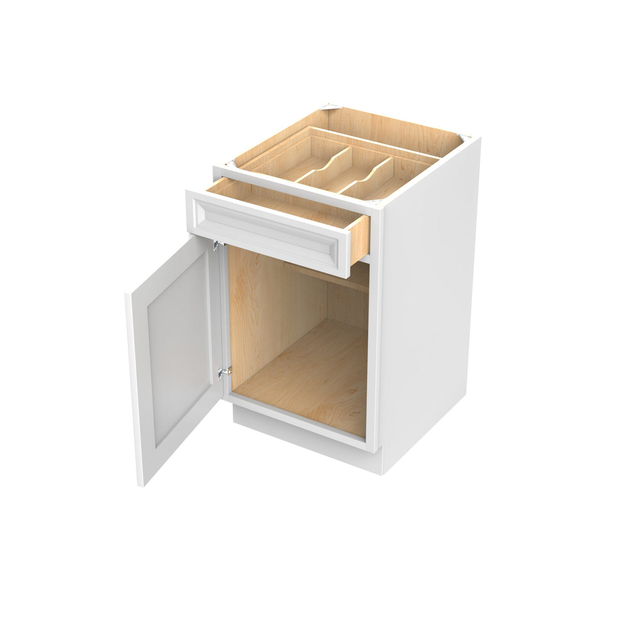 RTA - Richmond White - Single Door Base Cabinet | 21"W x 34.5"H x 24"D