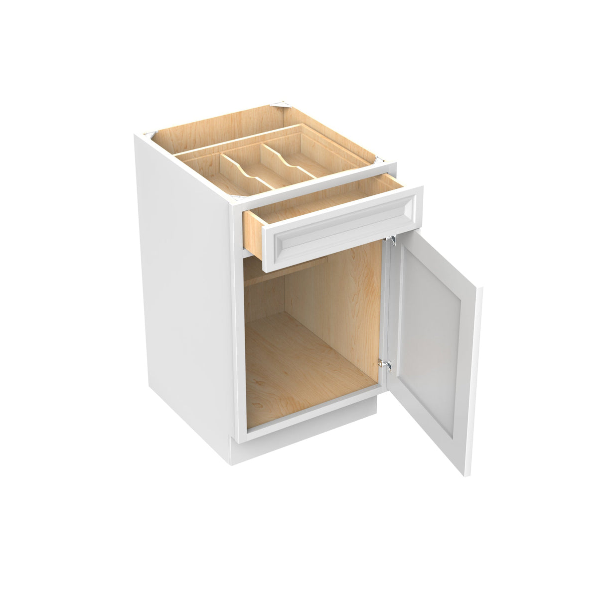 RTA - Richmond White - Single Door Base Cabinet | 21"W x 34.5"H x 24"D