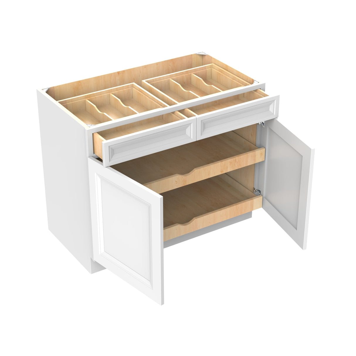 RTA - Richmond White - Double Door Base Cabinet | 42"W x 34.5"H x 24"D