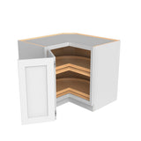 Richmond White - 36"W x 34.5"H x 24"D - Square Corner Base Cabinet, Lazy Susan