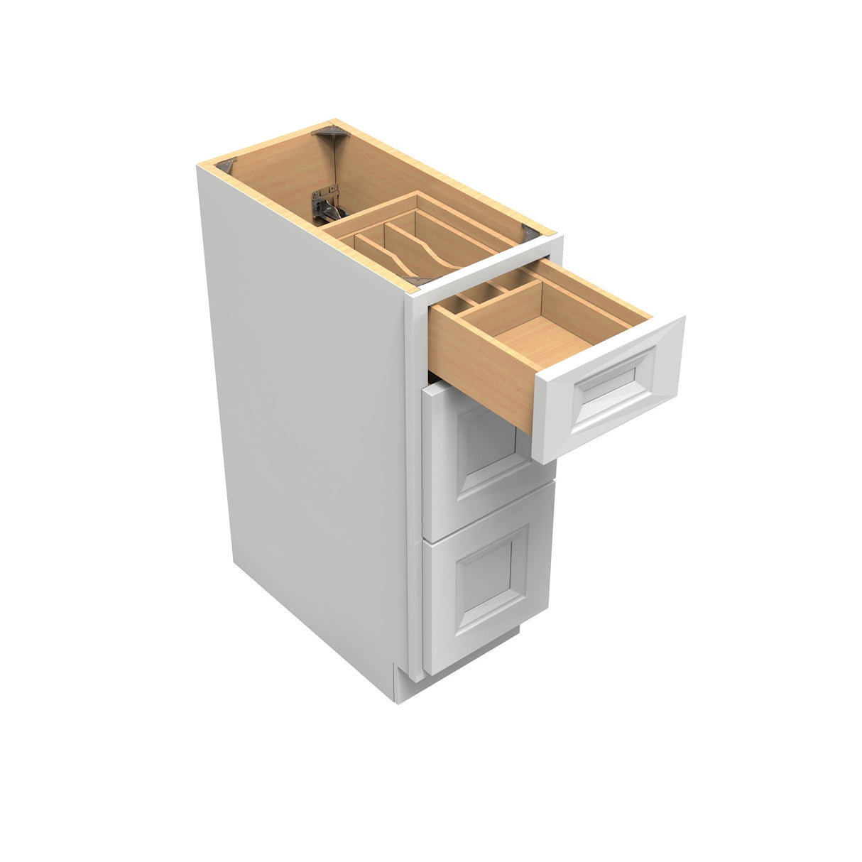 RTA - Richmond White - 3 Drawer Base Cabinet | 12"W x 34.5"H x 24"D