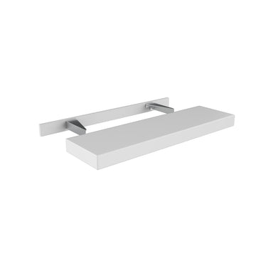 Assembled - Richmond White - Floating Shelf | 36"W x 2.5"H x 10"D