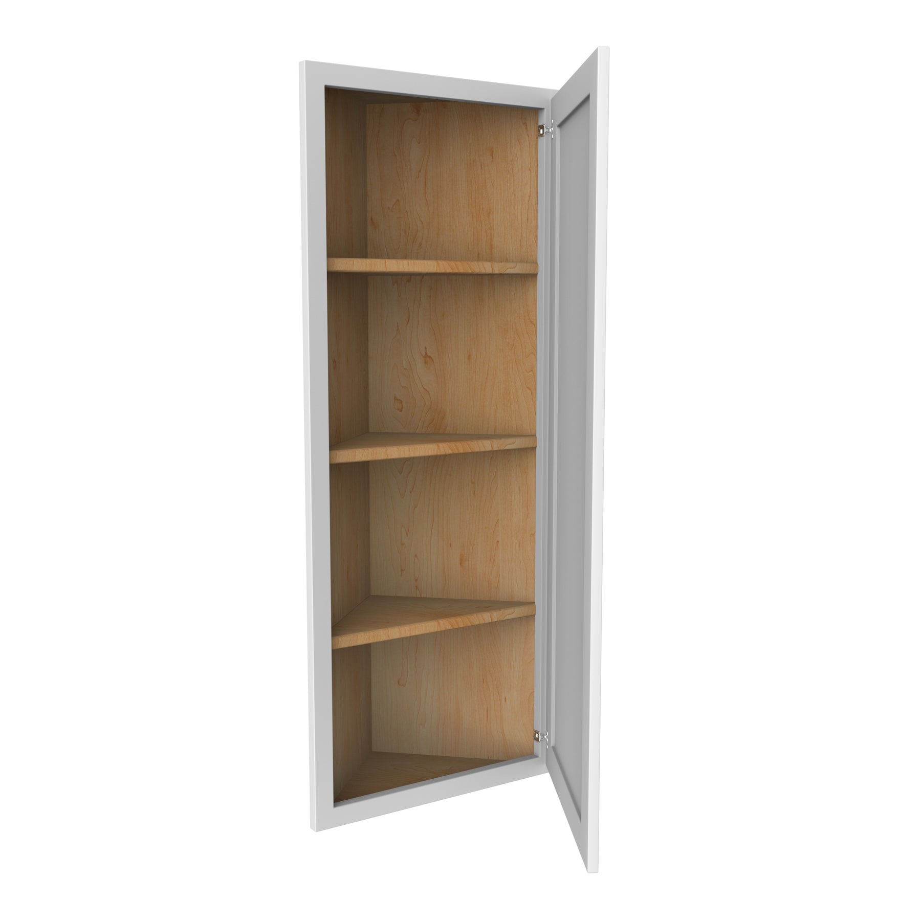 Assembled - Richmond White - Single Door Wall End Cabinet | 12"W x 42"H x 12"D