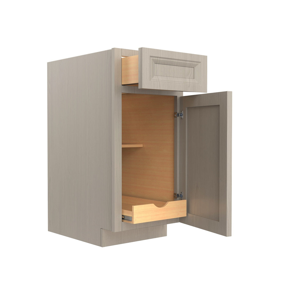 RTA - Single Door Base Cabinet | 15"W x 34.5"H x 24"D - Richmond Stone