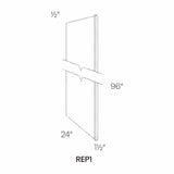 RTA Park Avenue White 1 1/2"W x 96"H Refrigerator End Panel