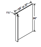Return Filler - 15"W X 96"H X 1 1/2"D (Has a chanel to insert REPV panel) - Aria Shaker Espresso - RTA