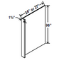 Return Filler - 15"W X 96"H X 1 1/2"D (Has a chanel to insert REPV panel) - Aria Shaker Espresso - RTA