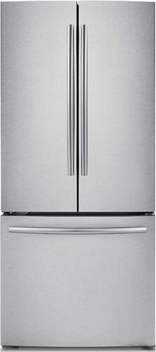 30 Inch Freestanding French Door Refrigerator With 21.8 cu. ft. Total Capacity, 5 Glass Shelves, 7.0 cu. ft. Adjustable Glass Shelves in Stainless Steel