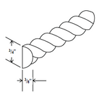 Rope Moulding - 96W x 3/4H x 3/8D - Charleston Saddle - RTA