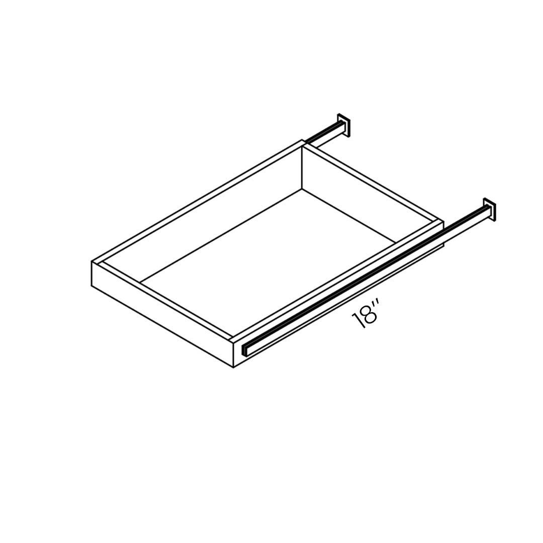 White Shaker - Roll Out Tray | 18"W