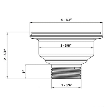 Sink Strainer Drain Assembly -Stainless Steel