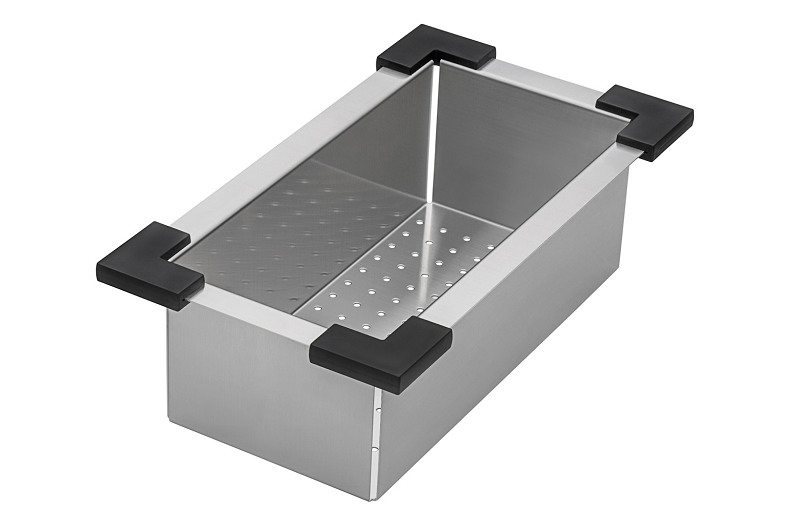 Stainless Steel Colander Sink with Plastic Corners