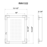 Lower-Tier Shallow Colander for Double Ledge Workstation Sinks