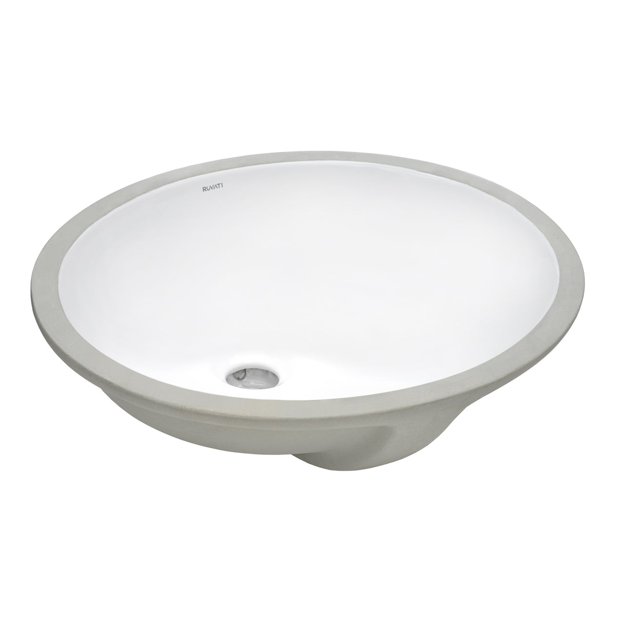 Undermount Bathroom Vanity Sink White Oval Porcelain Ceramic with Overflow