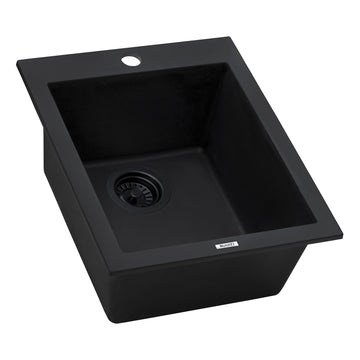 16 x 20 inch Drop-in Topmount Granite Composite Single Bowl Kitchen Sink