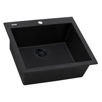 22 x 20 inch Drop-in Topmount Granite Composite Single Bowl Kitchen Sink