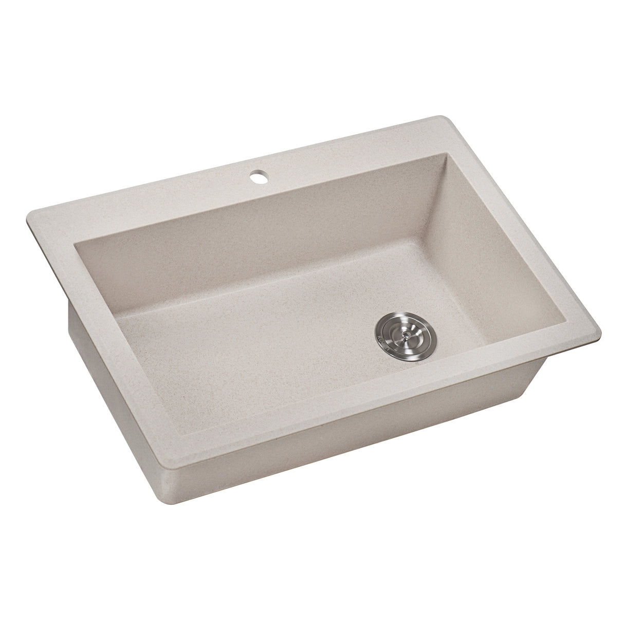 33 x 22 inch Drop-in Topmount Granite Composite Single Bowl Kitchen Sink