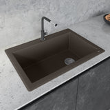 33 x 22 inch Drop-in Topmount Granite Composite Single Bowl Kitchen Sink