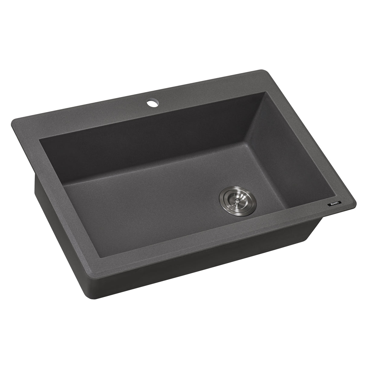 33 x 22 inch Drop-in Topmount Granite Composite Single Bowl Kitchen Sink