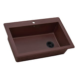 33 x 22 inch Drop-in Topmount Granite Composite Single Bowl Kitchen Sink