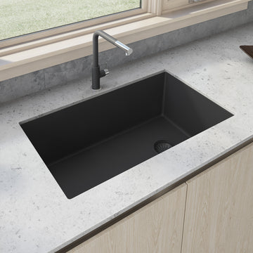 31 x 19 inch Undermount Granite Composite Single Bowl Kitchen Sink