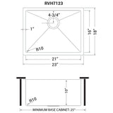 Undermount 16 Gauge Tight Radius Bar Prep Sink Stainless Steel Single Bowl