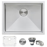 Undermount 16 Gauge Tight Radius Bar Prep Sink Stainless Steel Single Bowl