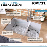 Low-Divide Undermount Tight Radius 60/40 Double Bowl 16 Gauge Stainless Steel Kitchen Sink