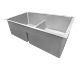 Low-Divide Undermount Tight Radius 50/50 Double Bowl 16 Gauge Stainless Steel Kitchen Sink