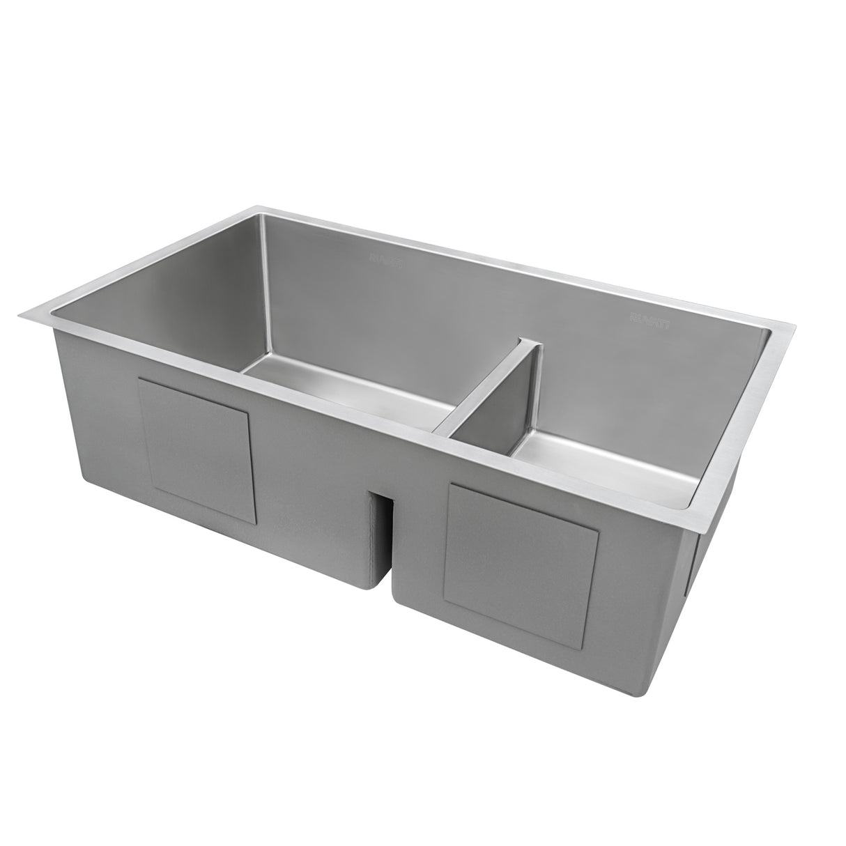 Low-Divide Undermount Tight Radius 60/40 Double Bowl 16 Gauge Stainless Steel Kitchen Sink