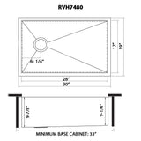 Slope Bottom Offset Drain Undermount Kitchen Sink Single Bowl Stainless Steel